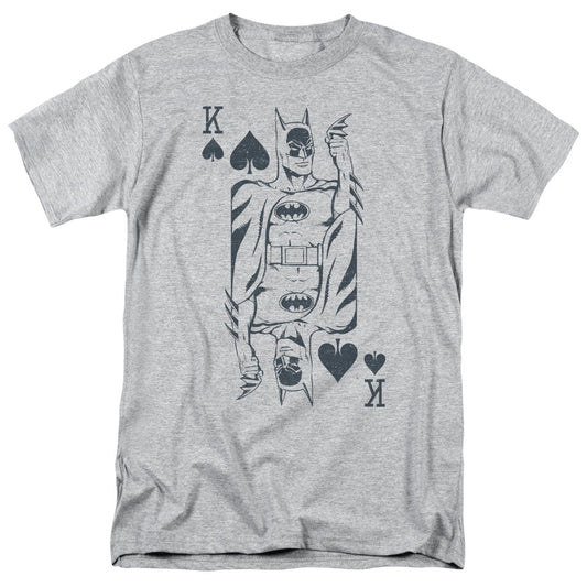 DC Comics Bat Card Mens T Shirt Athletic Heather