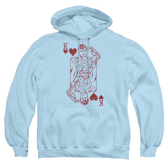 Dc Super Card Mens Hoodie Light Blue