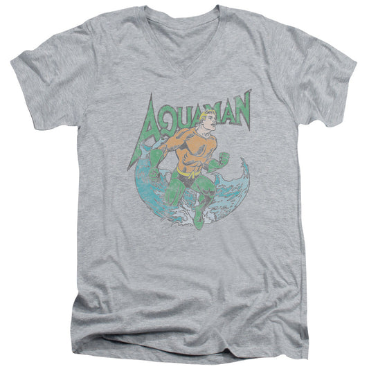 DC Comics Marco Mens Slim Fit V Neck T Shirt Athletic Heather