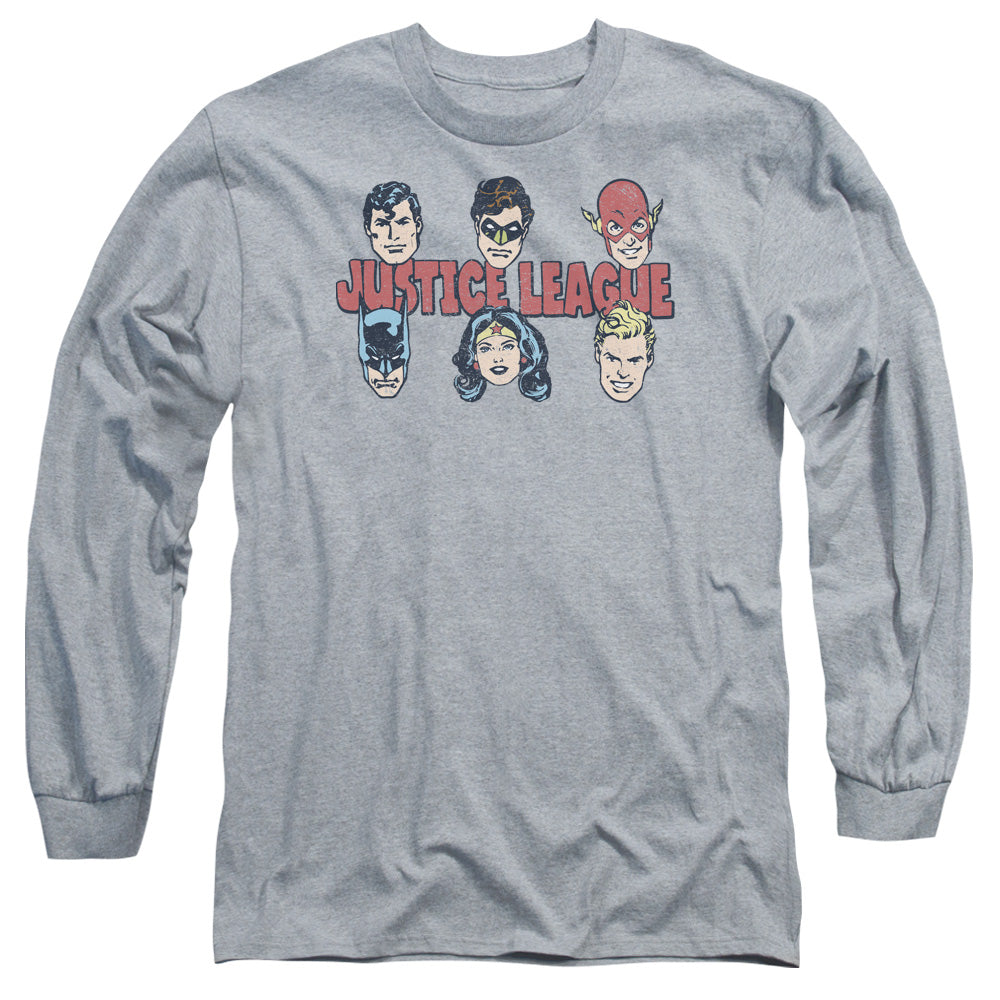Dc Justice Lineup Mens Long Sleeve Shirt Athletic Heather Officially Licensed