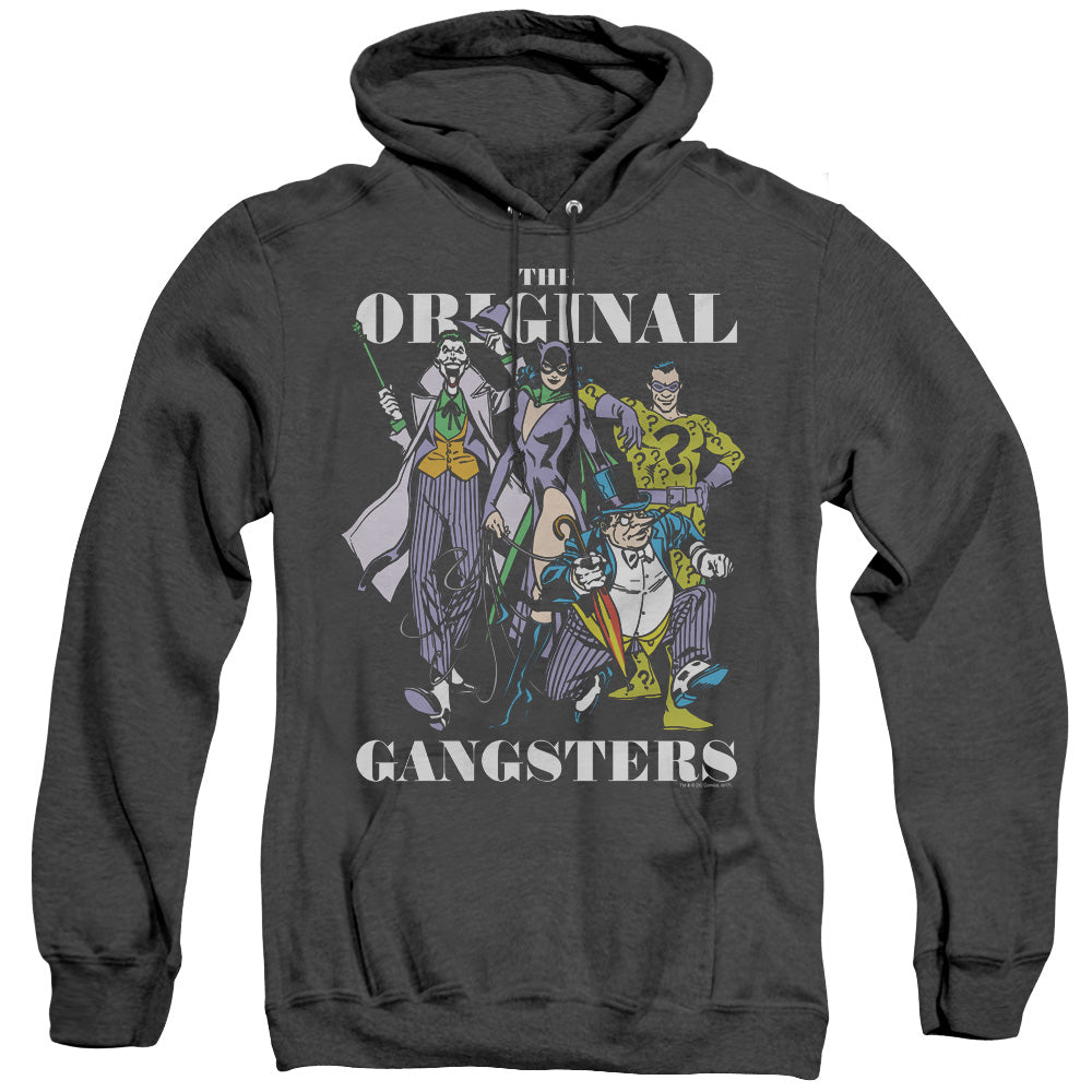 DC Comics Original Gangsters Heather Mens Hoodie Black