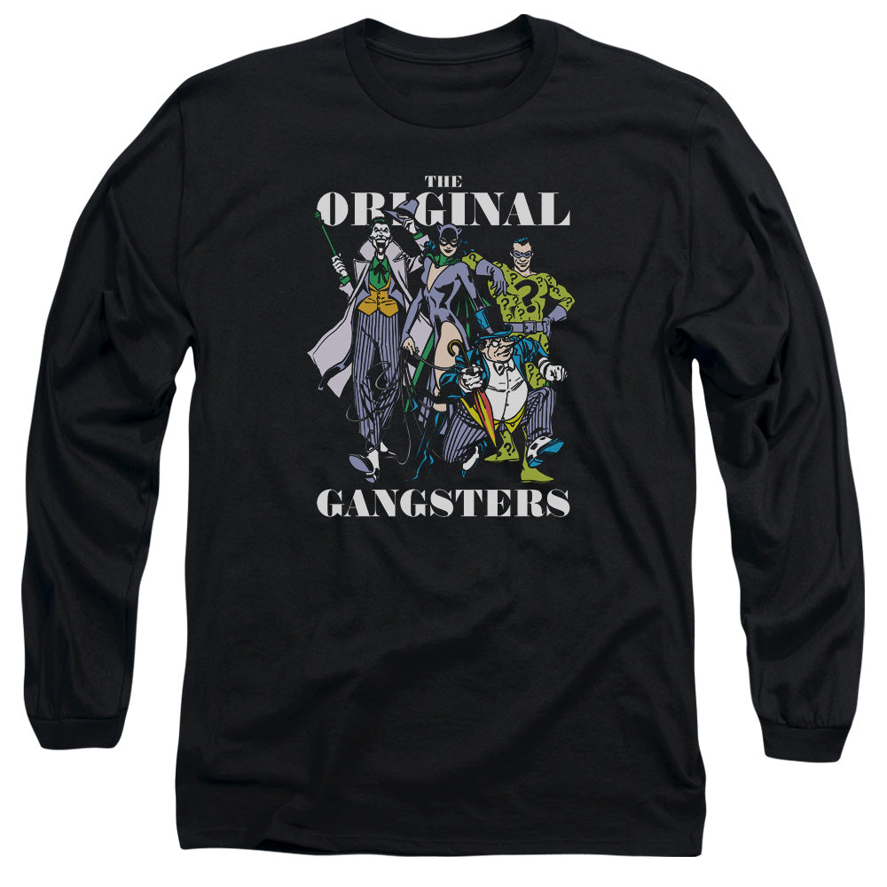DC Comics Original Gangsters Mens Long Sleeve Shirt Black