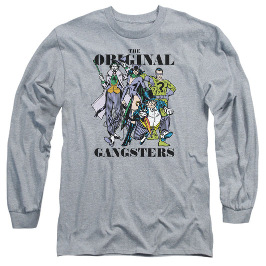 Dc Original Gangsters Mens Long Sleeve Shirt Athletic Heather Officially Licensed