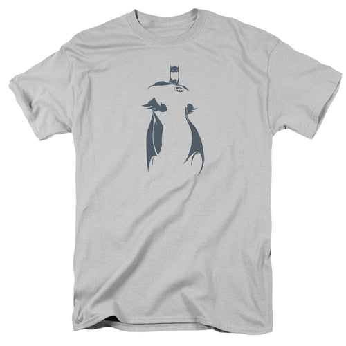 DC Comics Bat Min Mens T Shirt Silver