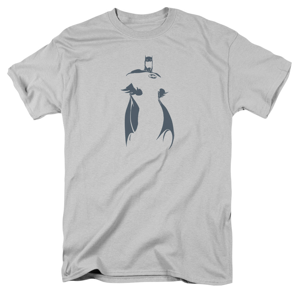 DC Comics Bat Min Mens T Shirt Silver