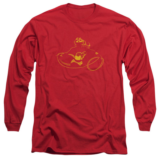Dc Wonder Min Mens Long Sleeve Shirt Red Officially Licensed