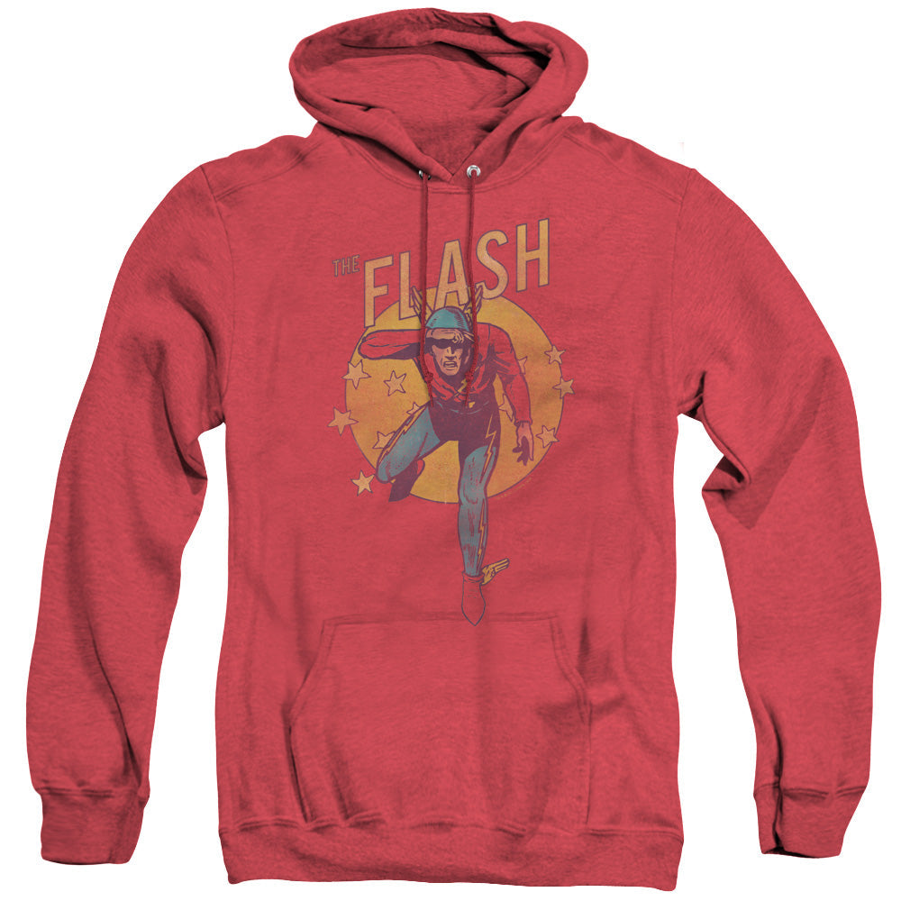 Dc Flash Circle & Stars Heather Mens Hoodie Red
