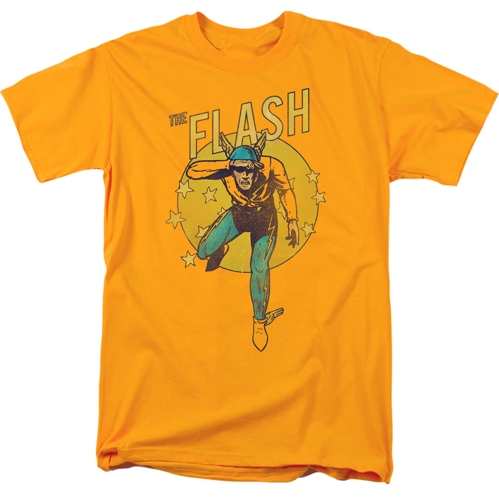 Dc Flash Circle & Stars Mens T Shirt Red