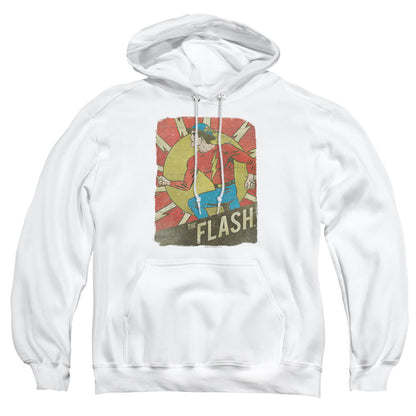 Dc Flash Tattered Poster Mens Hoodie White