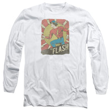 Load image into Gallery viewer, Dc Flash Tattered Poster Mens Long Sleeve Shirt White Officially Licensed
