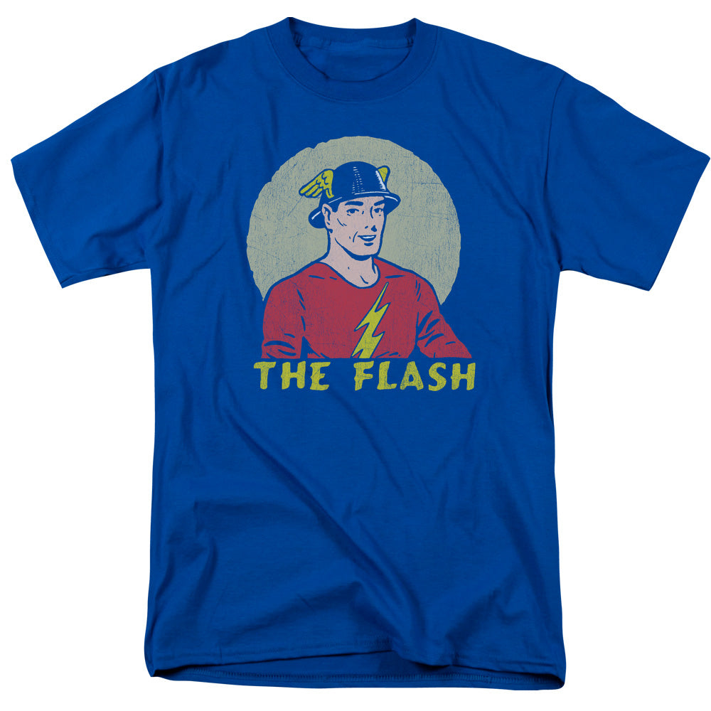 Dc Flash Faded Circle Mens T Shirt Royal