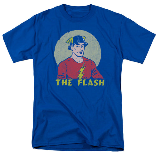 Dc Flash Faded Circle Mens T Shirt Royal
