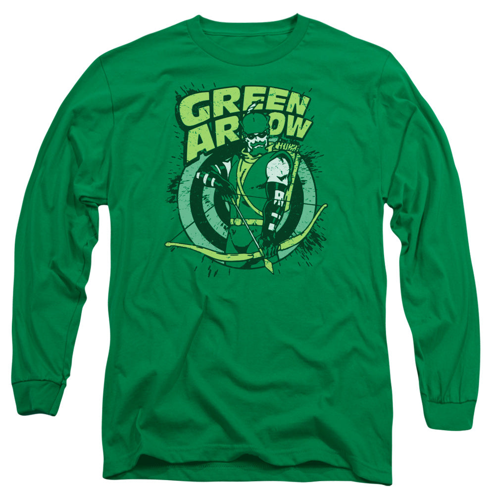 Dc On Target Mens Long Sleeve Shirt Kelly Green Officially Licensed
