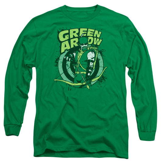 Dc On Target Mens Long Sleeve Shirt Kelly Green Officially Licensed