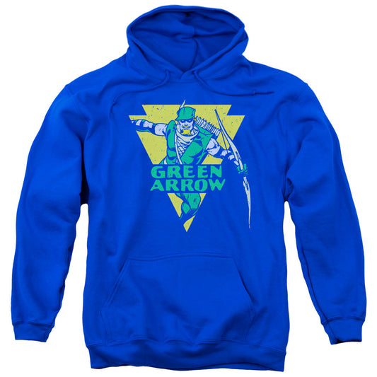 DC Comics Distressed Arrow Mens Hoodie Royal Blue
