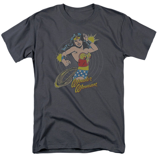 DC Comics Spinning Mens T Shirt Charcoal