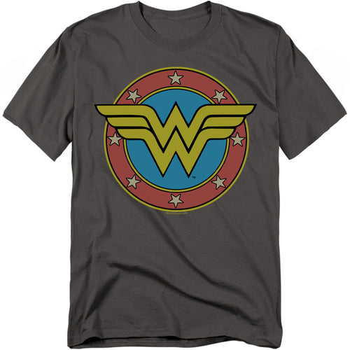 Dc Ww Vintage Emblem Mens T Shirt Charcoal