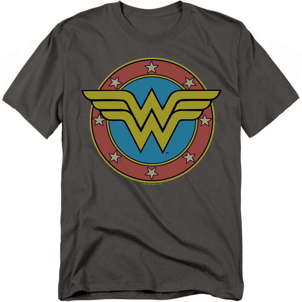 Dc Ww Vintage Emblem Mens T Shirt Charcoal