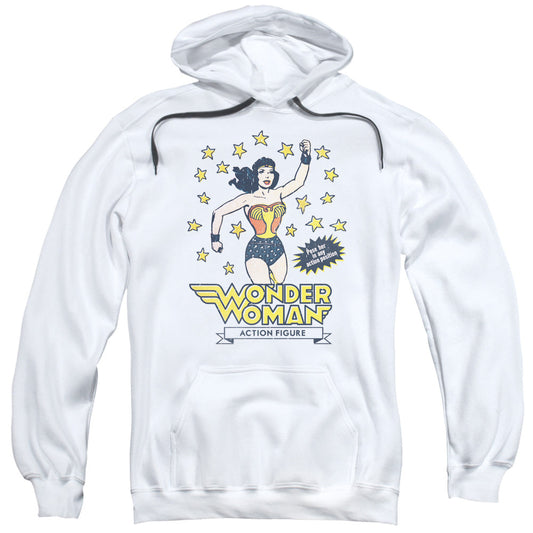DC Comics Action Figure Mens Hoodie White