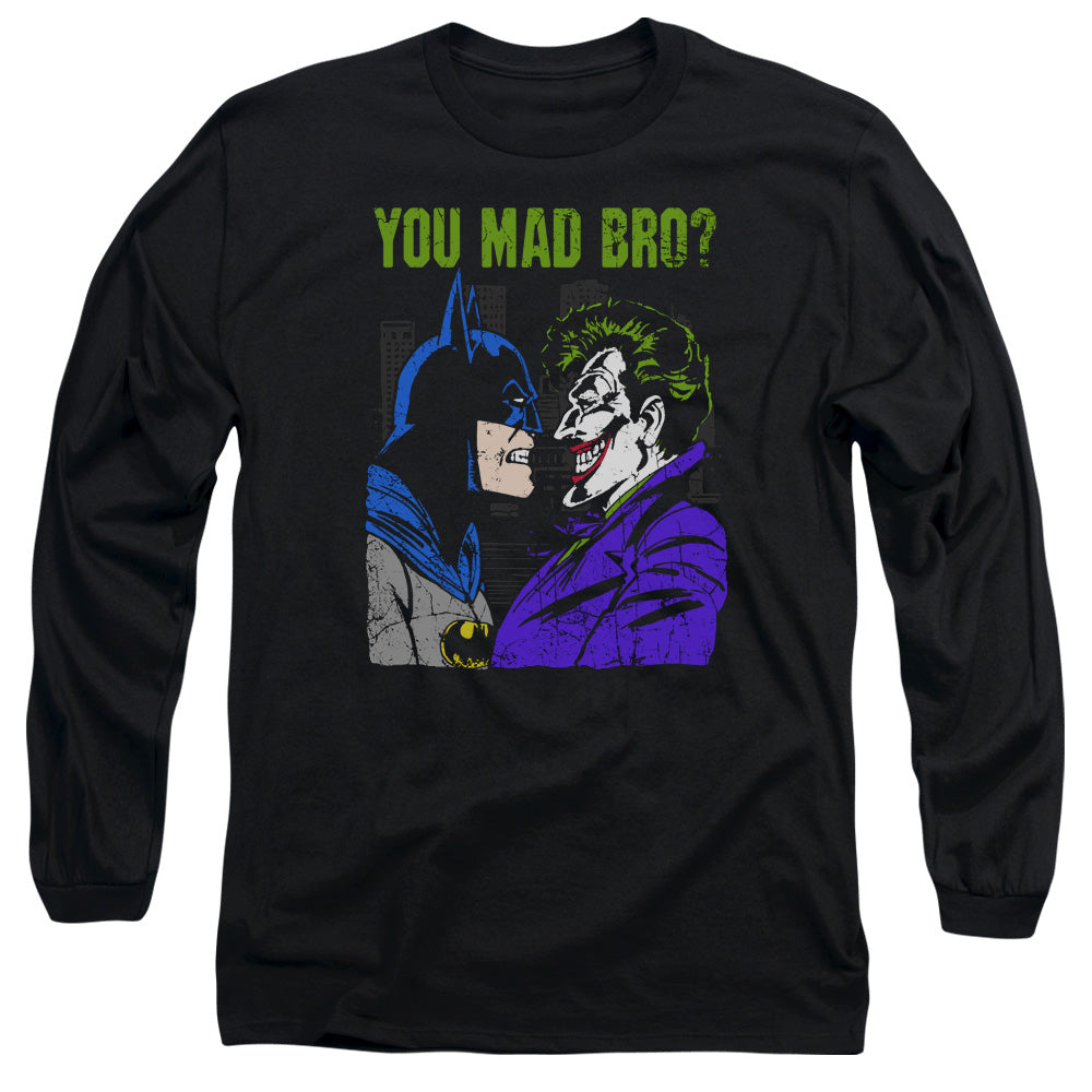 DC Comics Mad Bro Mens Long Sleeve Shirt Black