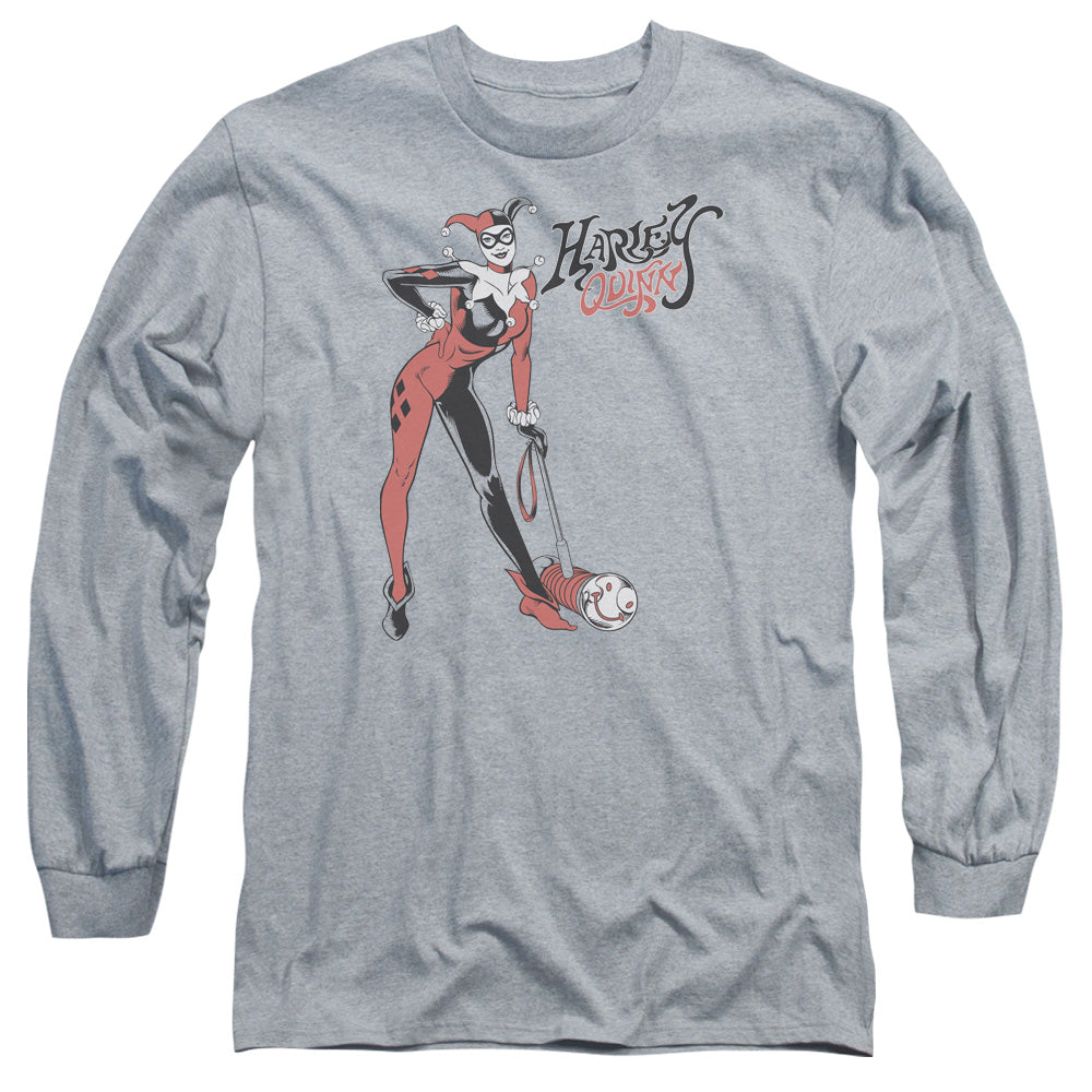 DC Comics Harley Hammer Mens Long Sleeve Shirt Athletic Heather