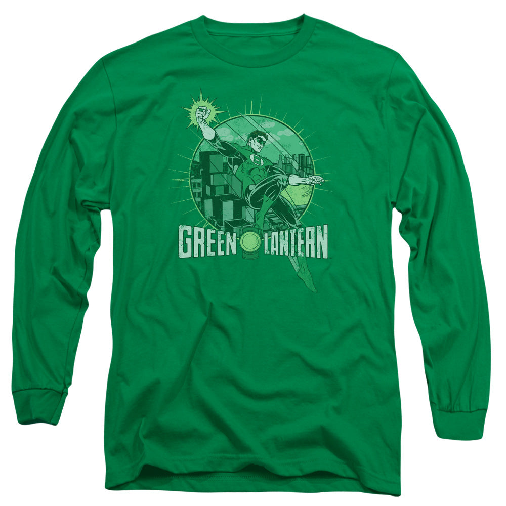Dc City Power Mens Long Sleeve Shirt Kelly Green Officially Licensed