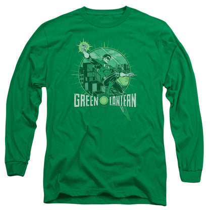 Dc City Power Mens Long Sleeve Shirt Kelly Green Officially Licensed