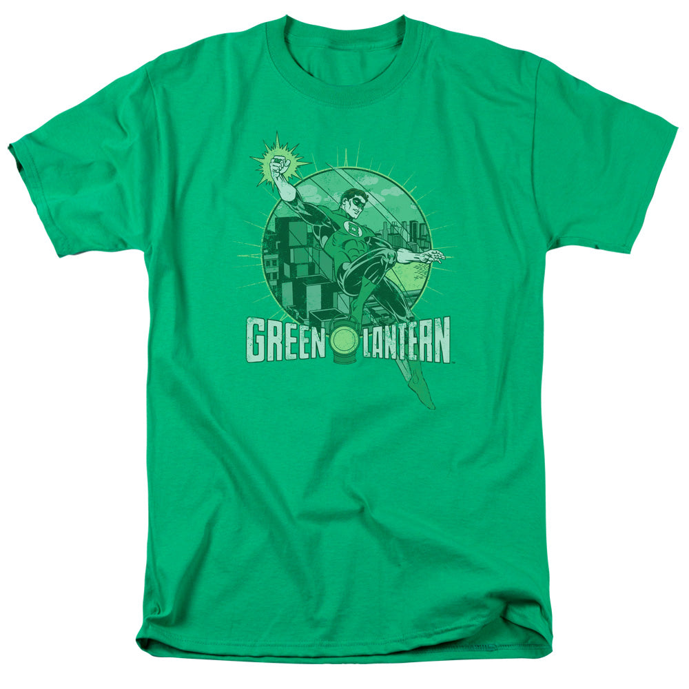 DC Comics City Power Mens T Shirt Kelly Green