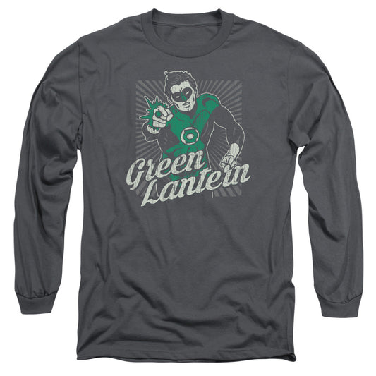 DC Comics Ring Rays Mens Long Sleeve Shirt Charcoal