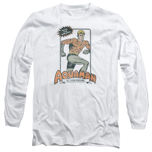 DC Comics Am Action Figure Mens Long Sleeve Shirt White