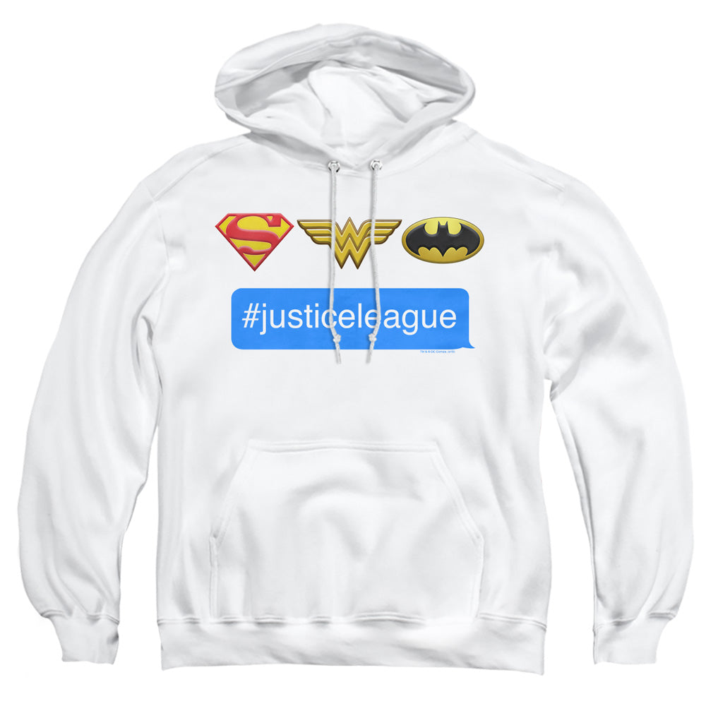 Dc Hashtag Jla Mens Hoodie White