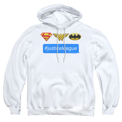 Dc Hashtag Jla Mens Hoodie White