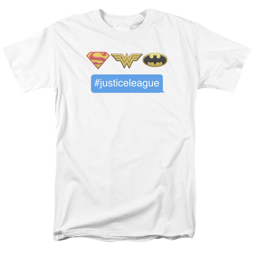 Dc Hashtag Jla Mens T Shirt White