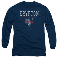 Load image into Gallery viewer, Dco Krpton Lifting Mens Long Sleeve Shirt Navy Officially Licensed
