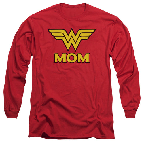 DC Comics Wonder Mom Mens Long Sleeve Shirt Red
