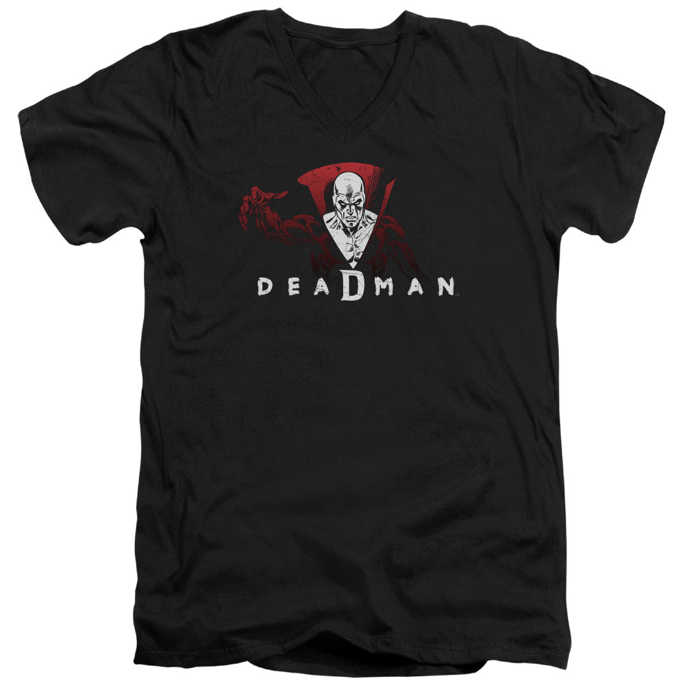 DC Comics Deadman Mens Slim Fit V Neck T Shirt Black