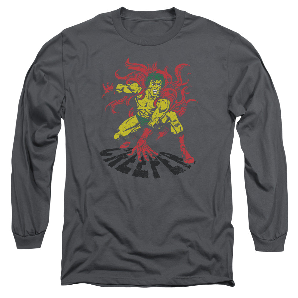 DC Comics Creeper Mens Long Sleeve Shirt Charcoal
