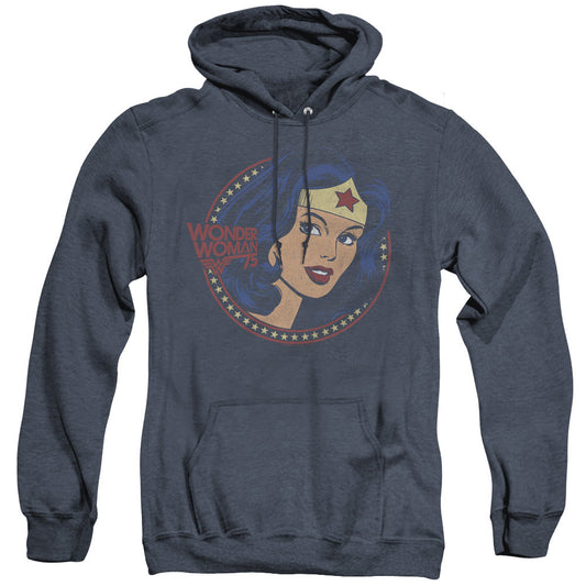 Dc Ww75 Starburst Portrait Heather Mens Hoodie Navy