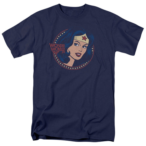 Dc Ww75 Starburst Portrait Mens T Shirt Navy