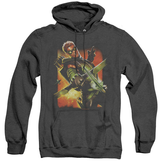 Jla Green Arrow #1 Heather Mens Hoodie Black