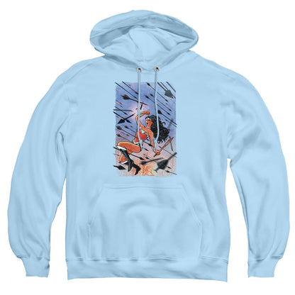 Jla Wonder Woman #1 Mens Hoodie Light Blue