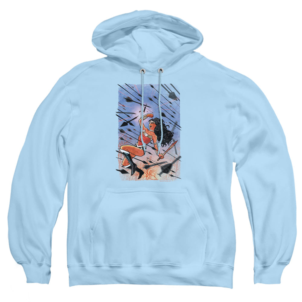 Jla Wonder Woman #1 Mens Hoodie Light Blue