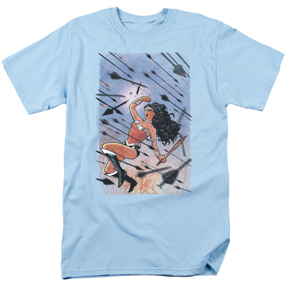 Jla Wonder Woman #1 Mens T Shirt Light Blue