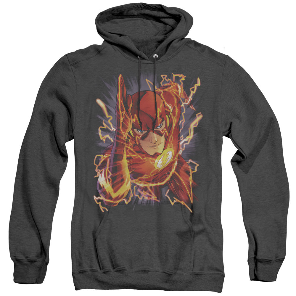 Jla Flash #1 Heather Mens Hoodie Black