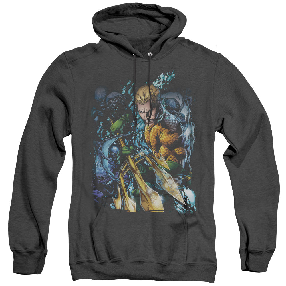 Jla Aquaman #1 Heather Mens Hoodie Black