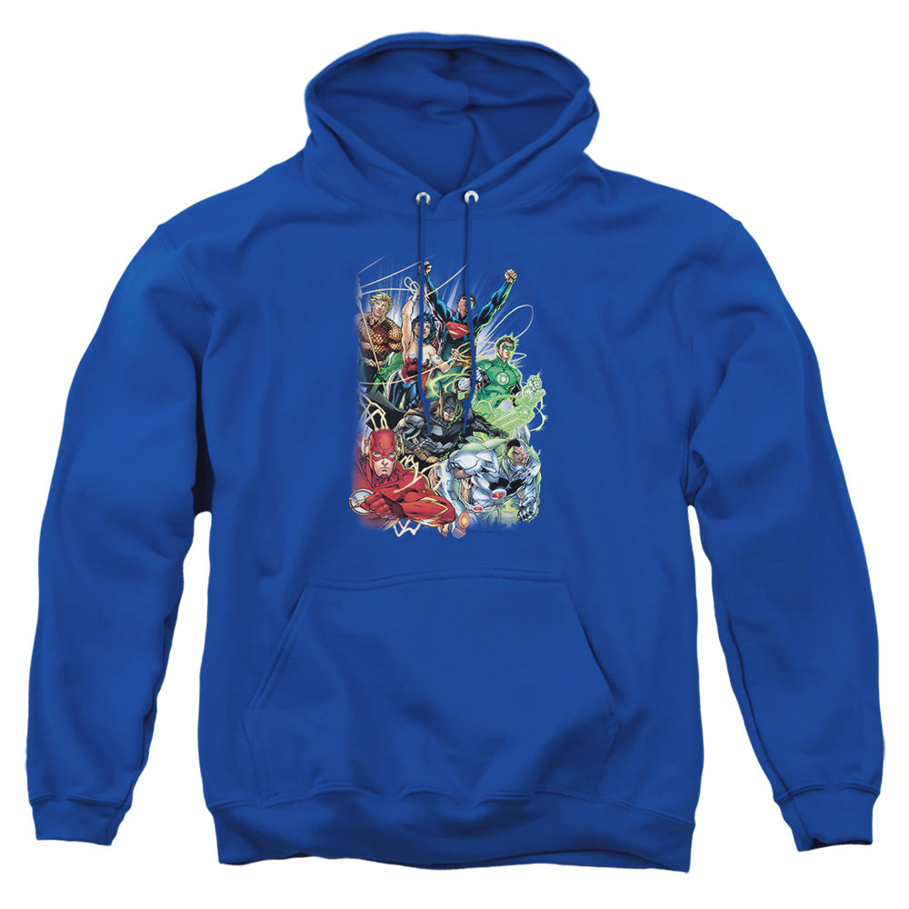 Jla Justice League #1 Mens Hoodie Royal