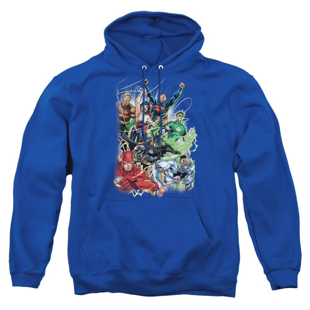 Jla Justice League #1 Mens Hoodie Royal Blue