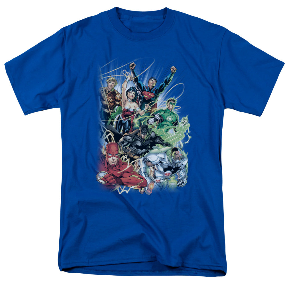 Justice League Of America Justice League #1 Mens T Shirt Royal