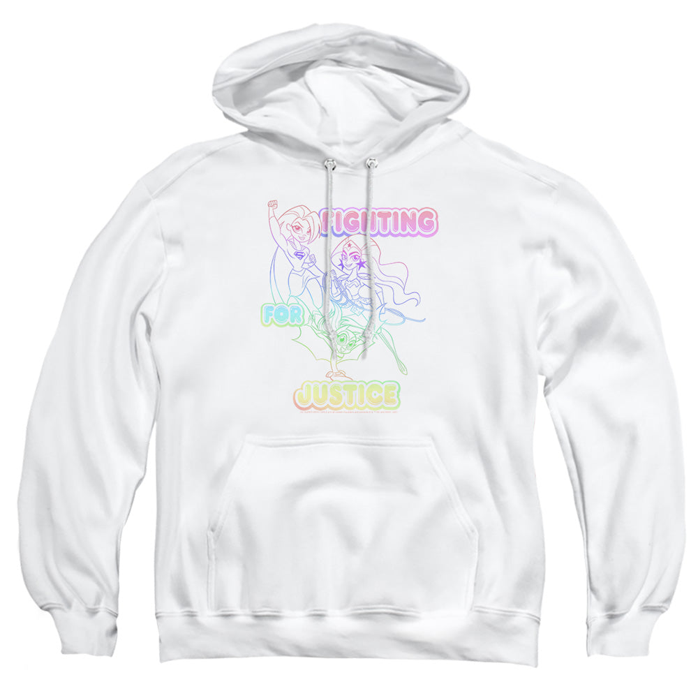Dc Superhero Girls Fighting For Justice Mens Hoodie White