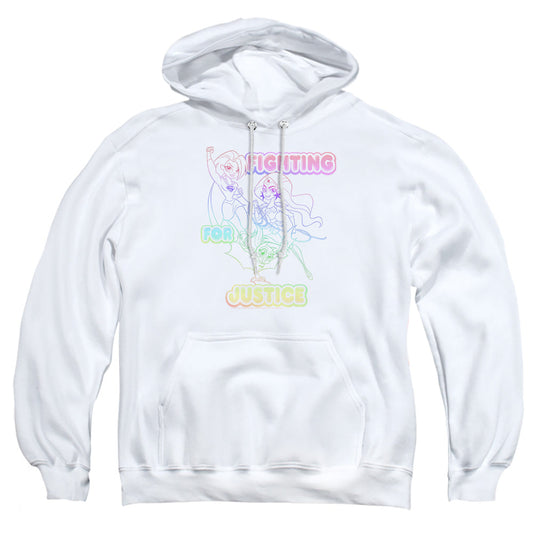Dc Superhero Girls Fighting For Justice Mens Hoodie White